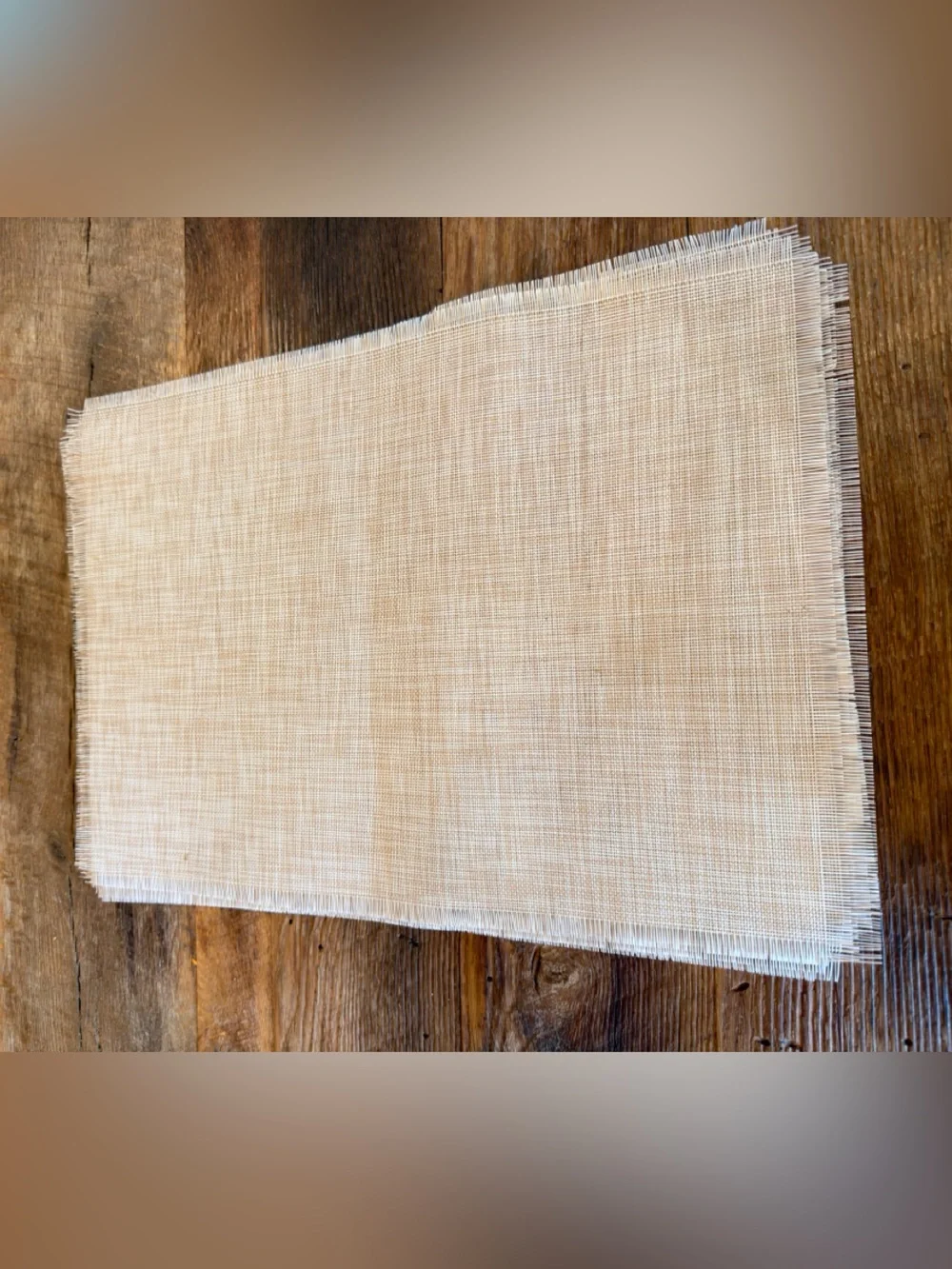 Neutral Beige Woven Placemats - Set of 4